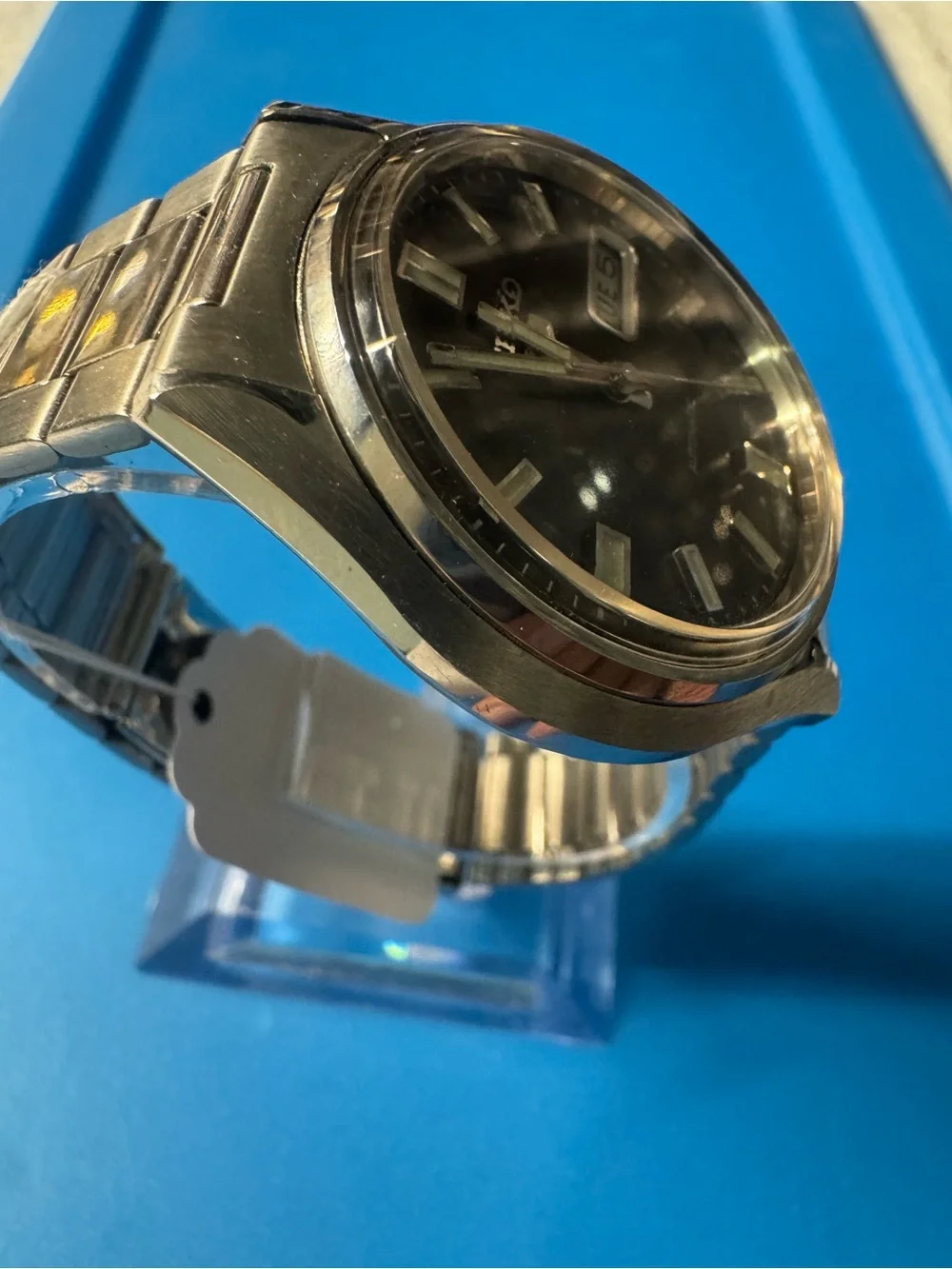 Seiko Black Dial Stainless Steel Automatic Watch
